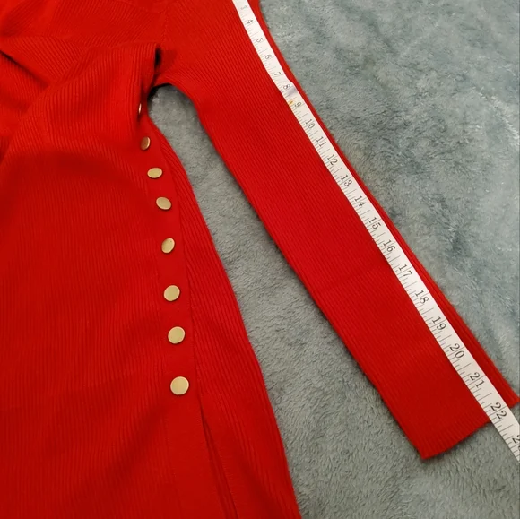 NWT! LOVE ALWAYS OFF SHOULDER LONG SLEEVE BUTTON ACCENT ASYMMETRICAL SZ XL - Picture 5 of 9